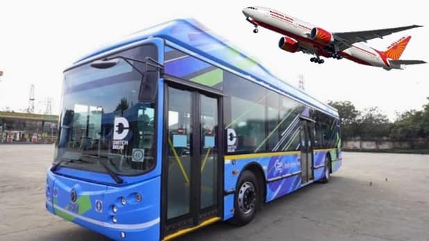 दिल्ली से जेवर एयरपोर्ट जाने के लिए नई DTC इलेक्ट्रिक बस सेवा शुरू